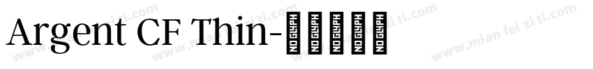 Argent CF Thin字体转换